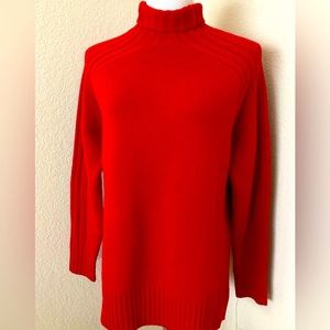 Red SweaterTurtleneck Sweater Polo Ralph Lauren Sweater Soft Cashmere Wool blend